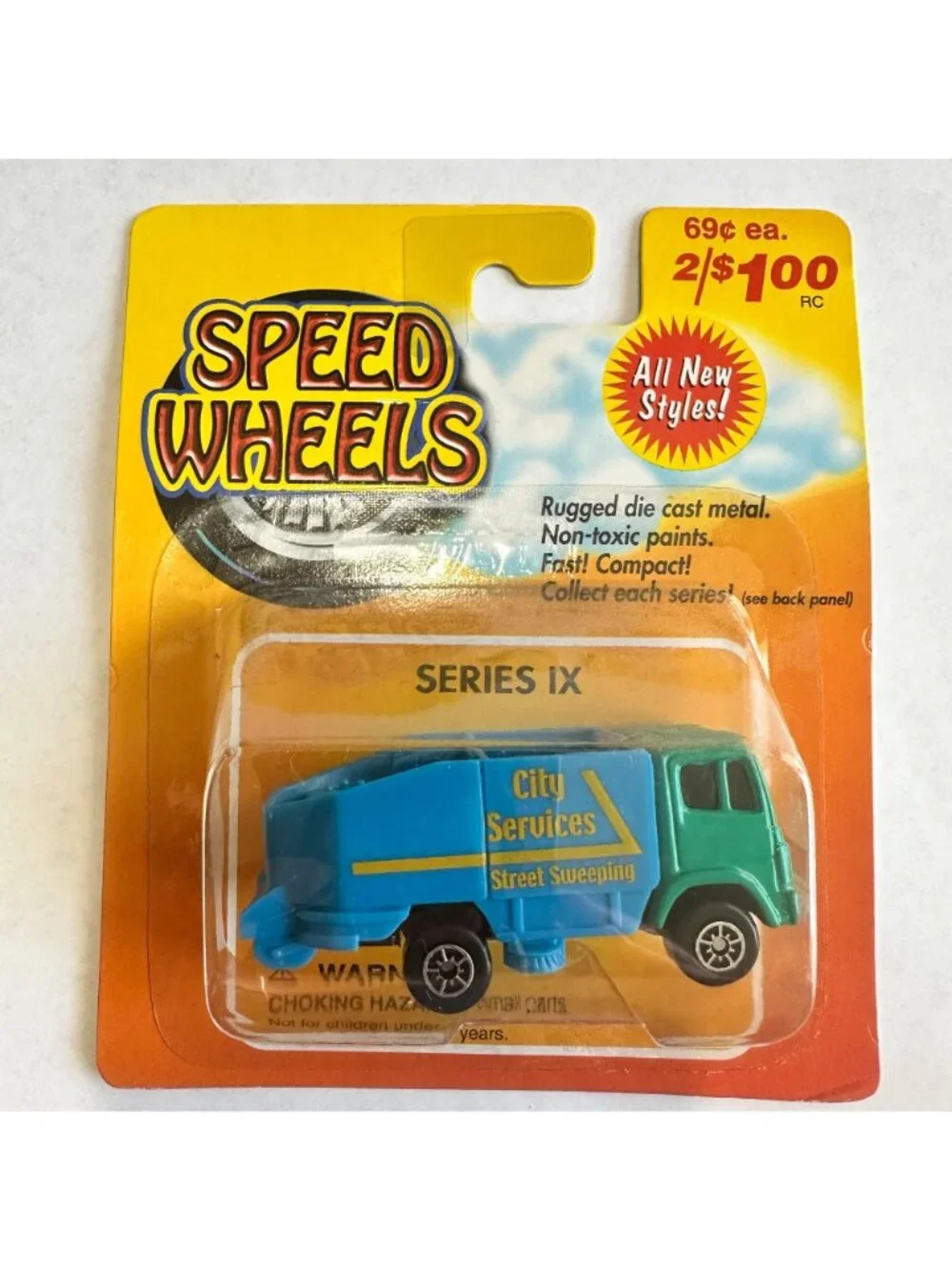 Maisto Speed Wheels 1:64 Construction Box Truck & Garbage Truck Lot of 6 on Card
